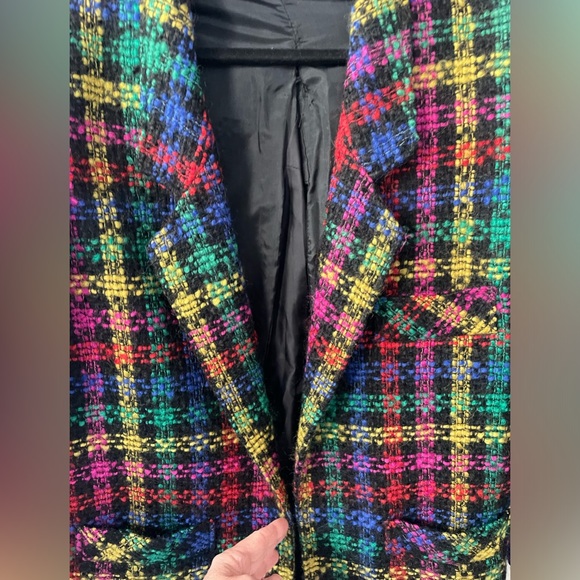 Vintage 80’s Roth Le Cover Sport Wool Rainbow Jacket Size 12 - Picture 4 of 10